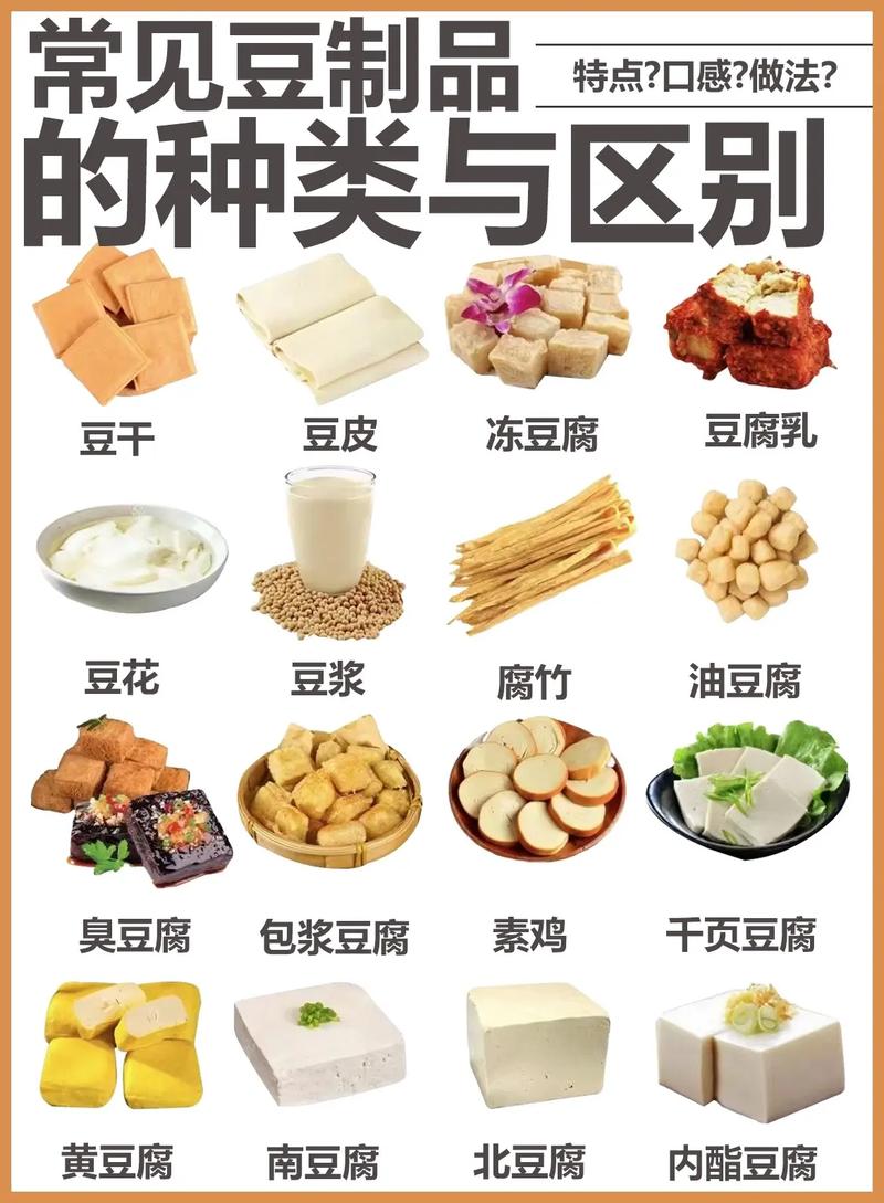 常见豆制品的种类与区别 从豆浆到腐竹，一篇文章全搞懂